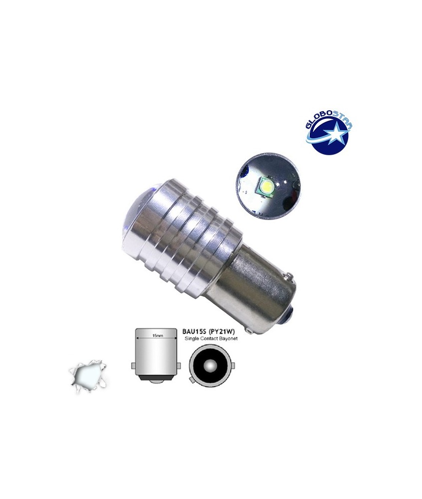 Λαμπτήρας LED BAU15S 1 CREE LED 10 Watt Ψυχρό Λευκό GloboStar 55633